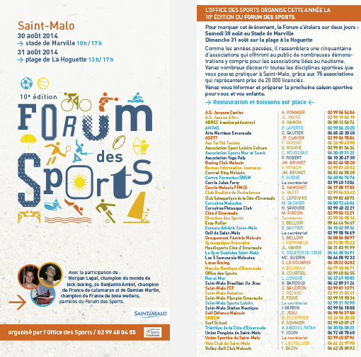 Forum des sports flyer 2014