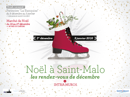 affiche 4x3 Noël à Saint-Malo