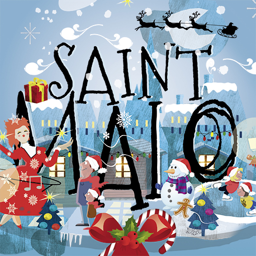 Illustration Noël à Saint-Malo de FXL