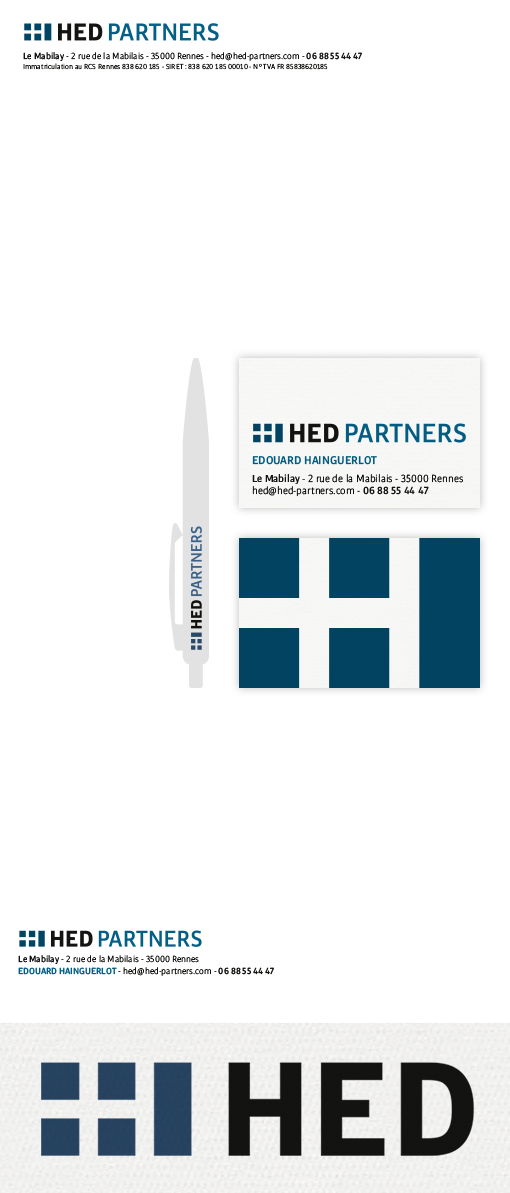 Papeterie Logotype HED Partners